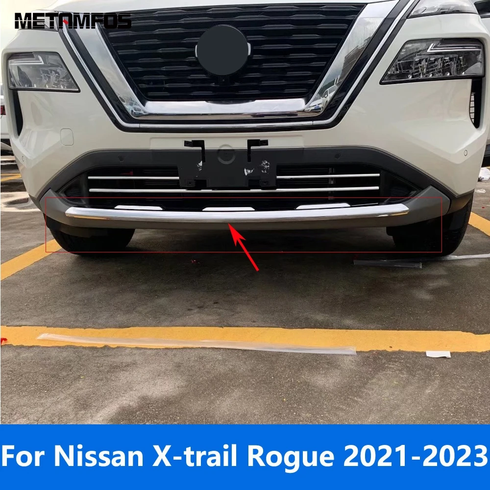 Для Nissan X-trail Xtrail Rogue 2021 2022 2023 Хромированная Отделка Переднего Бампера Для Губ Обвес Диффузор Сплиттер Аксессуары Для Укладки автомобилей - 0