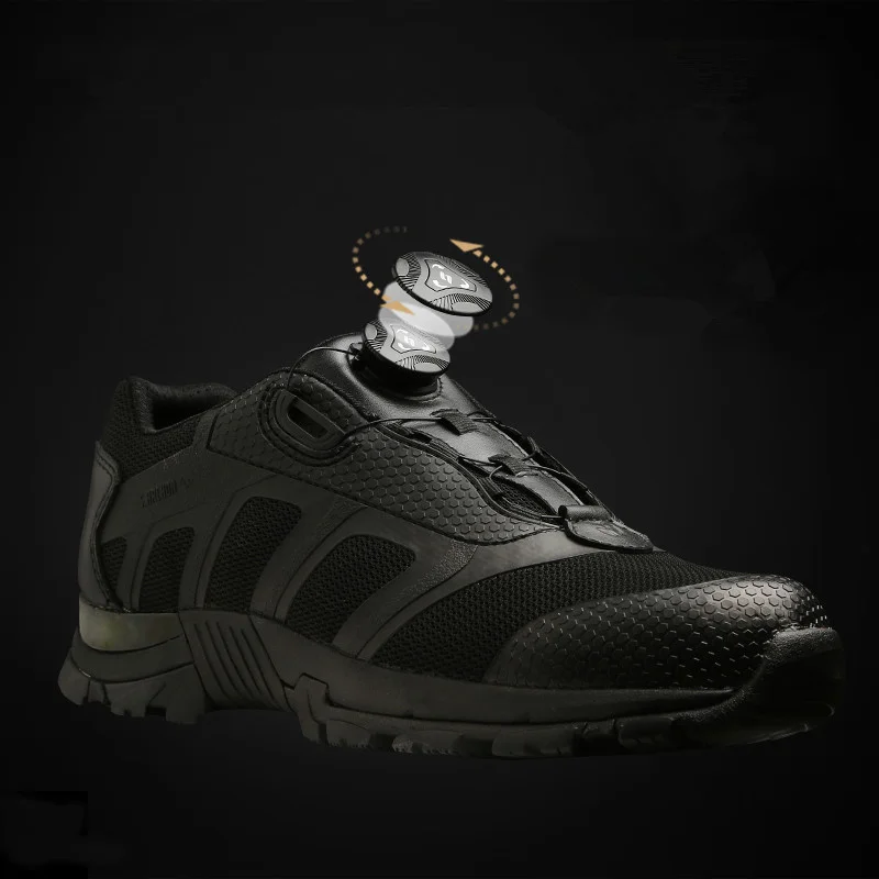 Мужская сверхлегкая спортивная обувь для скалолазания на открытом воздухе, армейские фанаты, Полевая охота, Кемпинг, пешие прогулки, Дышащие Тактические тренировочные боевые ботинки - 2