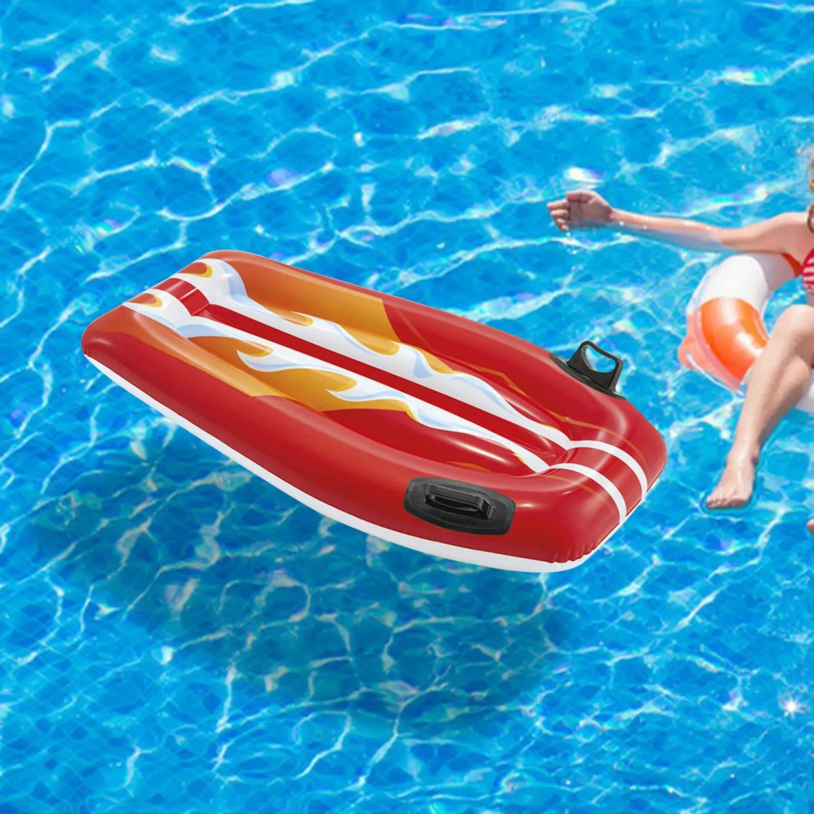 Надувная доска для серфинга для детей Игрушка для летнего бассейна Плавающая доска для серфинга для скольжения Портативные доски для плавания с ручкой - 1