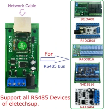 RS485 Modbus RTU к Сетям Ethernet UDP Клиентский Преобразователь MQTT Порты и Разъемы Модулей RJ45 к RS48 для Платы Преобразователя PTZ-камеры