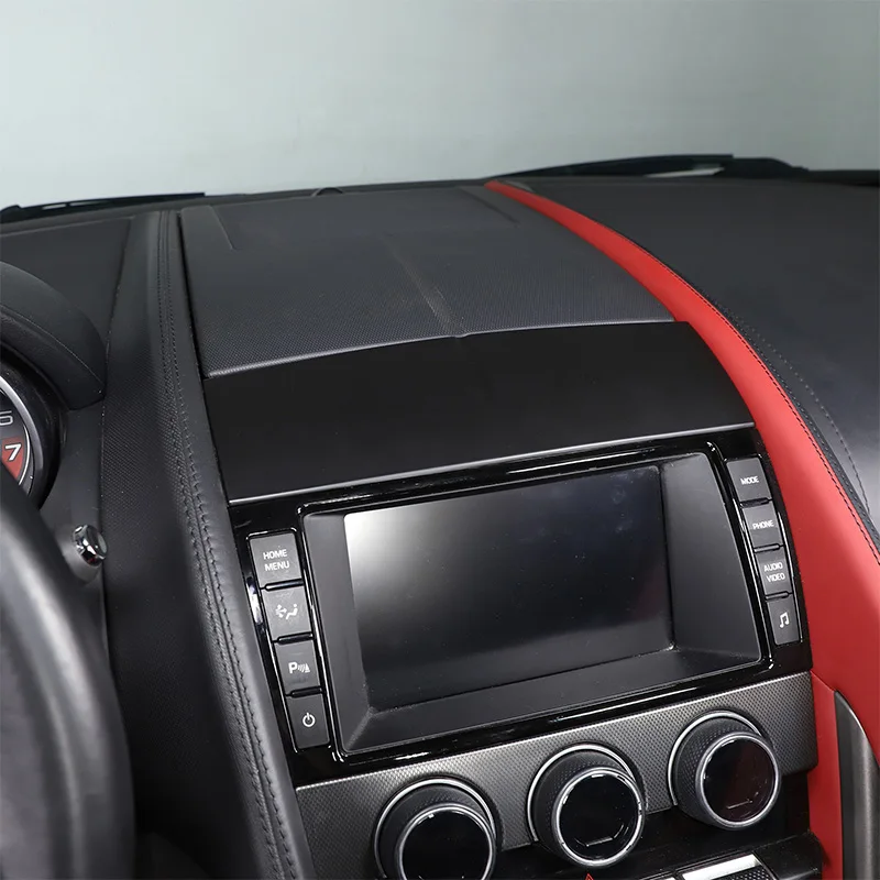 Для Jaguar F-TYPE F Type 2013-2024 Панель навигации автомобиля, накладка, рамка, наклейка, ABS, матовый черный, Аксессуары для интерьера - 4