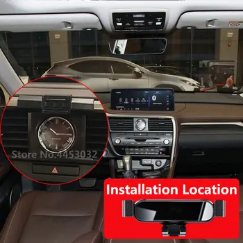 Автомобильный держатель мобильного телефона для Lexus RX 2015-2021yr LHD Air Vent GPS Gravity Stand Специальное крепление Аксессуары для навигационного кронштейна
