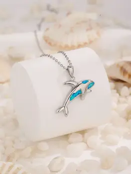 Шикарное ожерелье в форме кита из стерлингового серебра Han Hao S925 с уникальным дизайном для женщин, стиль Ins, Новое поступление серебряного ожерелья