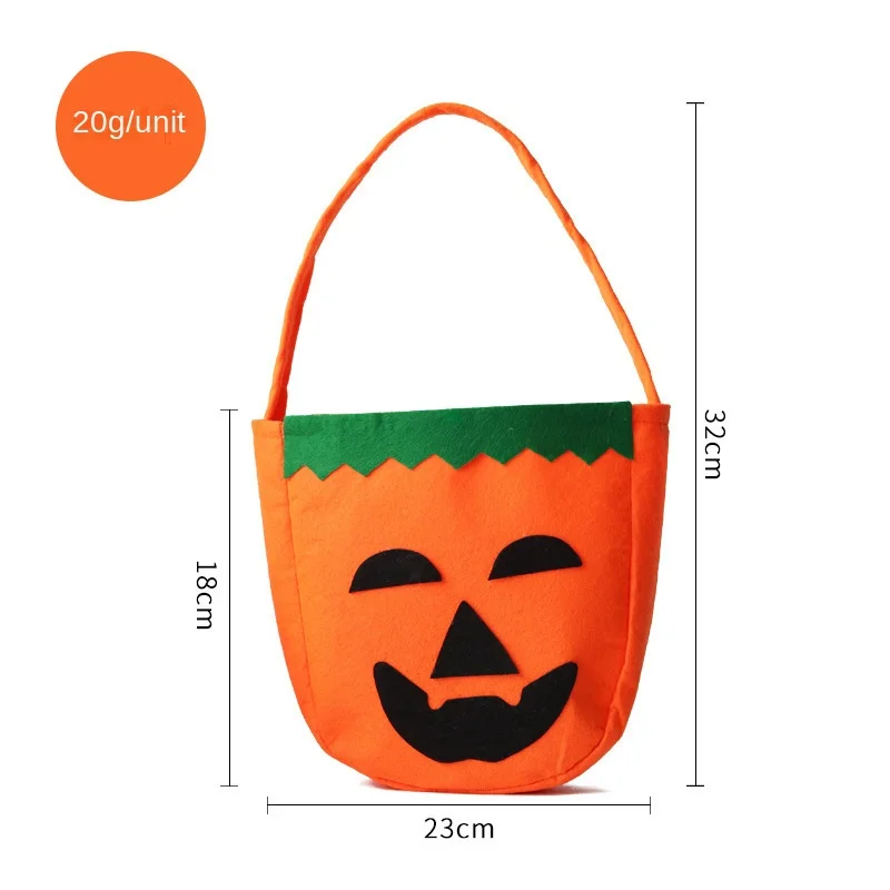 Тотализатор с тыквой для детей и сладостей для малышей - Большие ведра для Хэллоуина - Тканевые корзины для Хэллоуина - 5