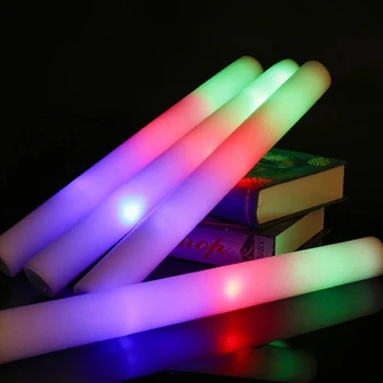 25шт RGB LED Светящиеся палочки Объемная Красочная поролоновая палочка Трубка для подбадривания Темный свет для дня рождения Свадебной вечеринки Принадлежности для мероприятий Концертный реквизит