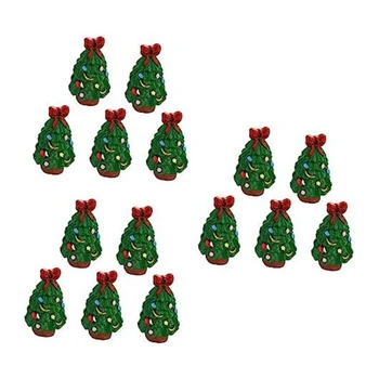 Мини-рождественская елка из 40 предметов, декор, альбом для вырезок, Рождественская елка, брелок для ключей