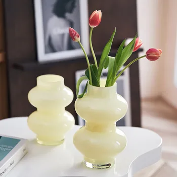 Старинная ваза, высококачественная стеклянная ваза, Цветочная композиция для гостиной, декоративное украшение, ваза для гидропонной культуры, декор комнаты