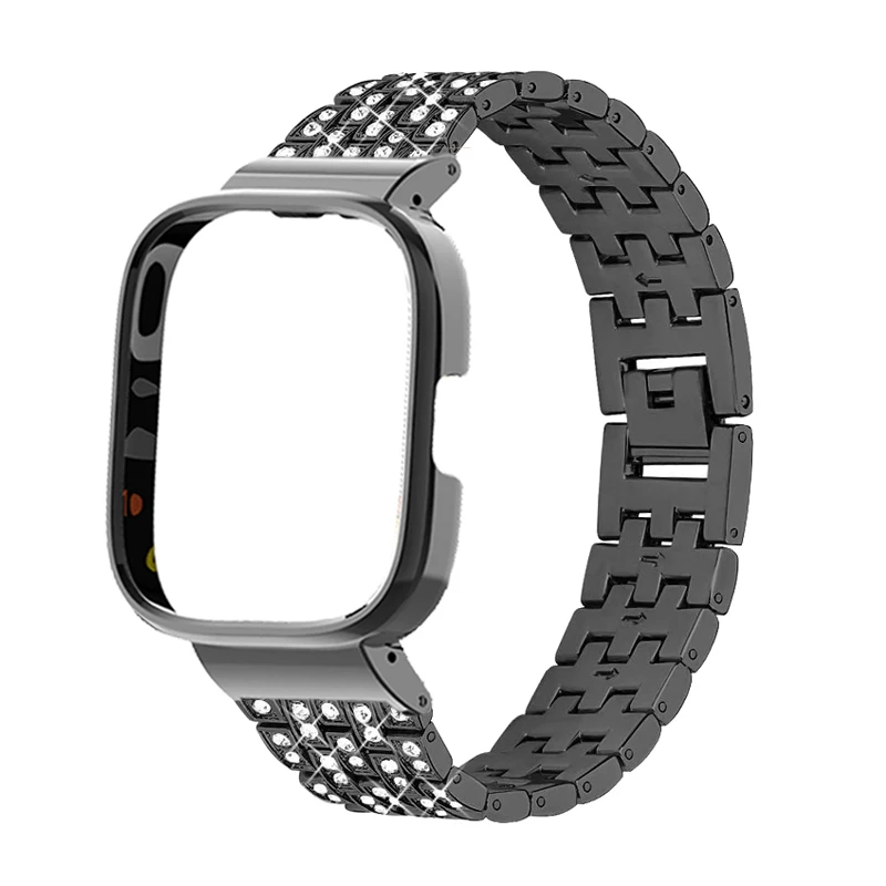 Металлический ремешок с бриллиантами Для Redmi Watch 3 Active Smart Watch Браслет Для Mi Watch Lite Ремешок для часов Redmi Watch 2 lite Рамка Крышка - 1