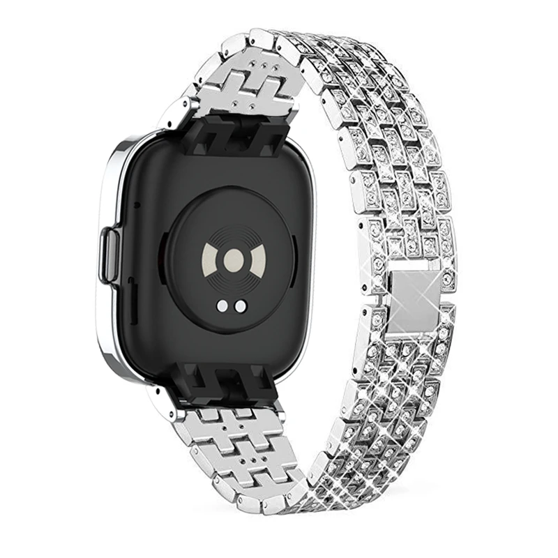 Металлический ремешок с бриллиантами Для Redmi Watch 3 Active Smart Watch Браслет Для Mi Watch Lite Ремешок для часов Redmi Watch 2 lite Рамка Крышка - 3