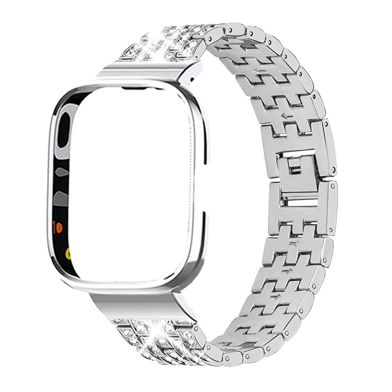 Металлический ремешок с бриллиантами Для Redmi Watch 3 Active Smart Watch Браслет Для Mi Watch Lite Ремешок для часов Redmi Watch 2 lite Рамка Крышка - 4