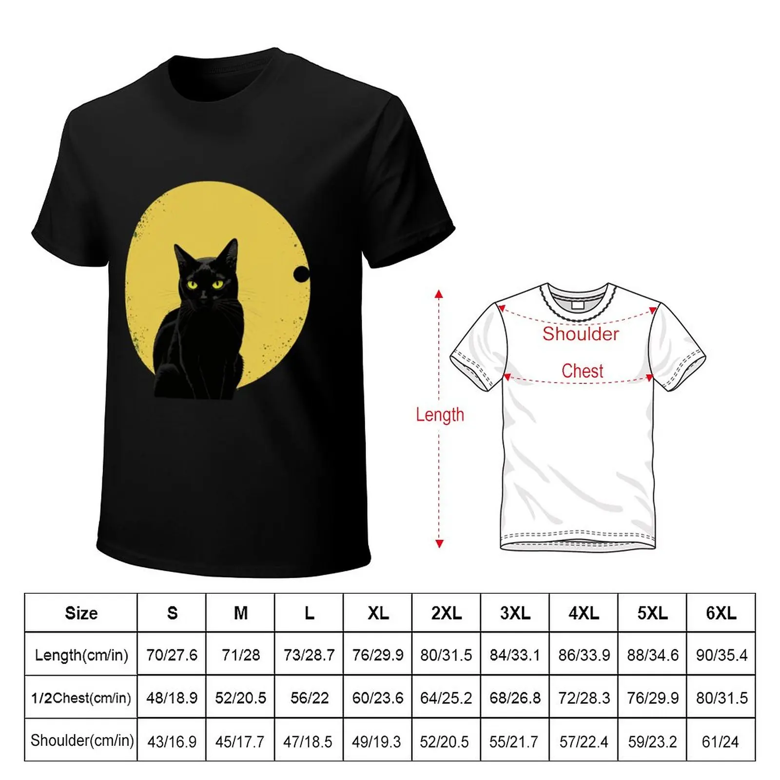 Футболка Cat Daddy Black Cat в винтажном стиле восьмидесятых, одежда из аниме, великолепная футболка, мужские футболки для больших и высоких - 1