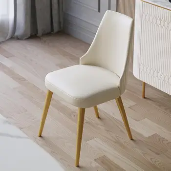 Обеденные стулья Nordic Cafe, расслабляющее современное кожаное кресло, сборное офисное кресло, туалетный столик Silla Comedor Furniture T50CY