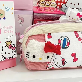 Sanrio Hello Kitty, милая сумка для карандашей с принтом, Y2k, сумка для хранения канцелярских принадлежностей для девочек-подростков, сумки для кошельков, канцелярские школьные принадлежности