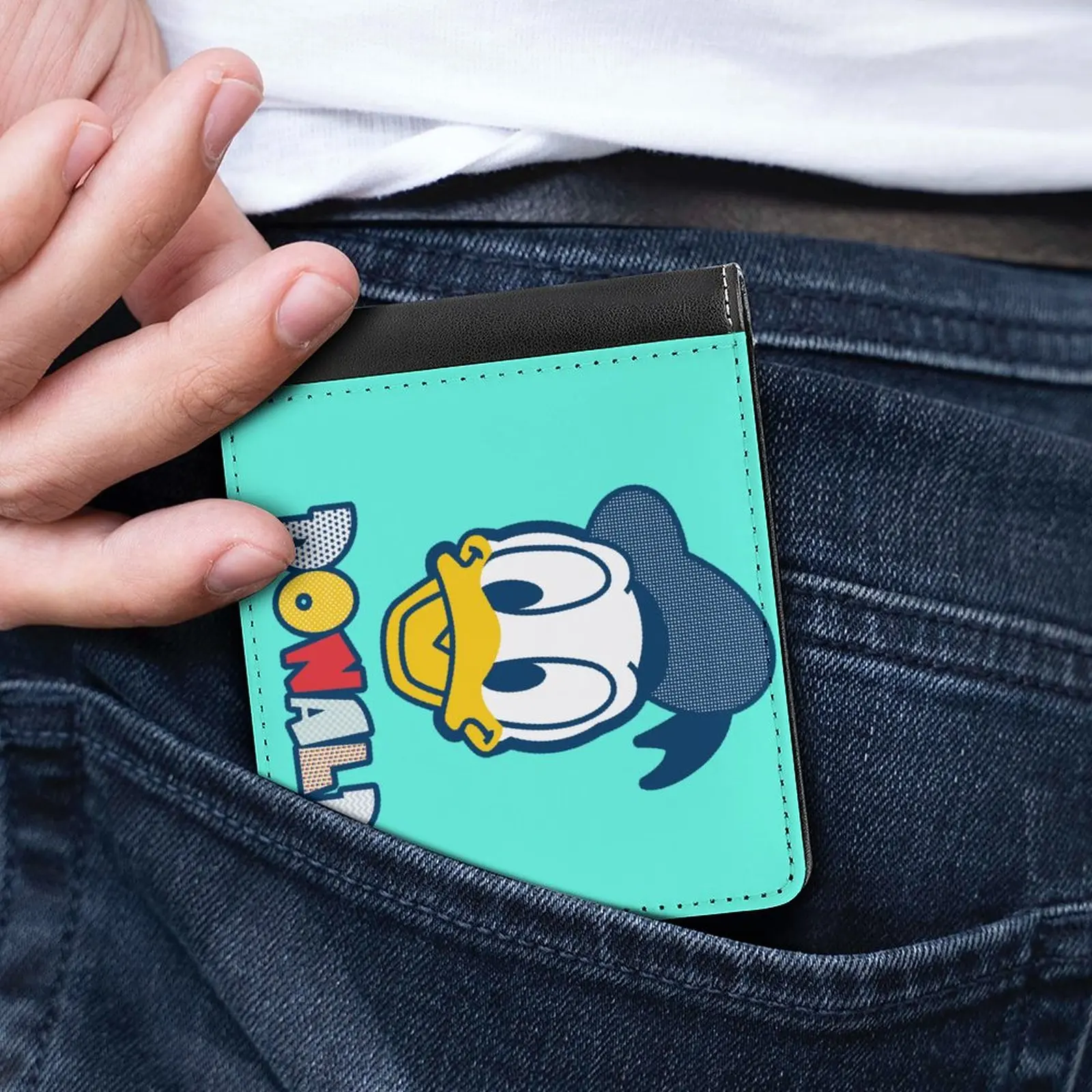 Персонаж мультфильма Диснея Микки Минни, Дональд Дак, карманный кошелек для монет, подарок для мальчика и девочки, кошелек из искусственной кожи с Микки Маусом - 3
