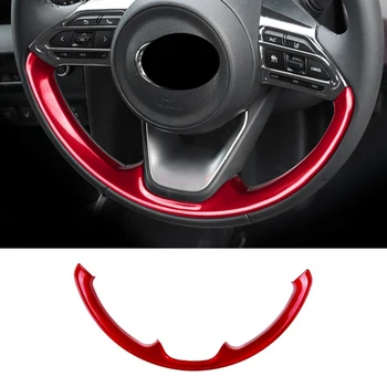 Автомобильная Красная панель рулевого колеса, Накладка, Декоративная рамка, Наклейка для Toyota Aqua Yaris Sienta 2022+